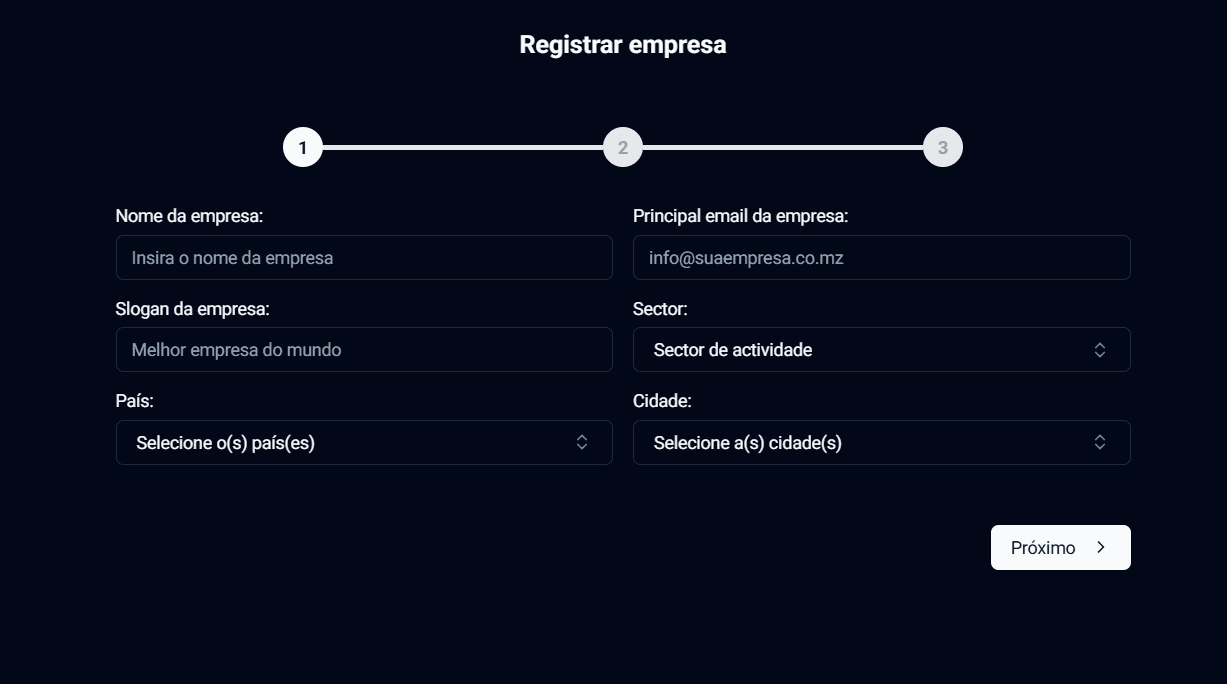 Registro no Workdeeal