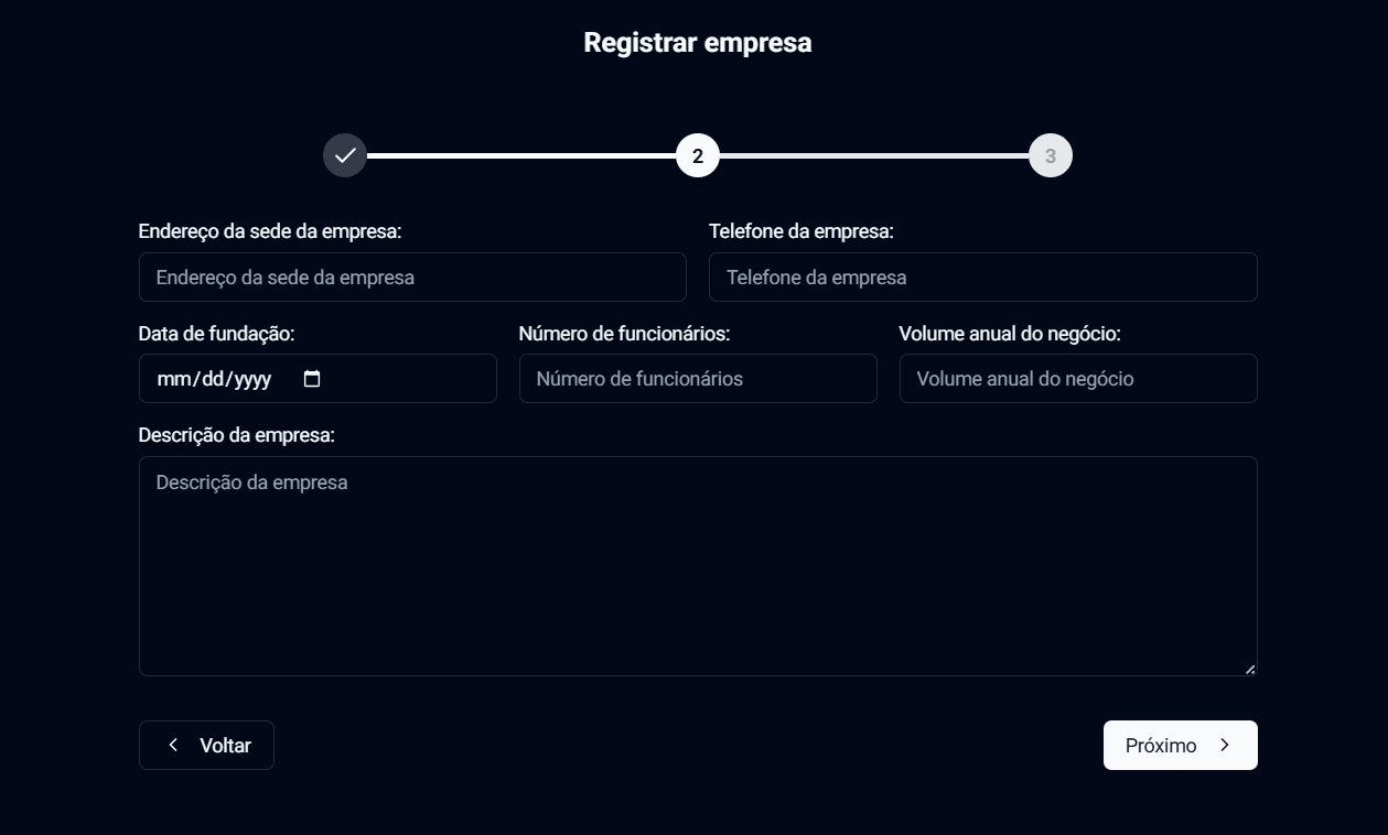 Registro no Workdeeal