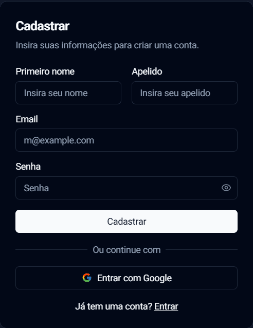 Registro no Workdeeal